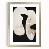 Framed Dining Room Prints - Modern Black, White & Beige Abstract