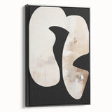 Framed Dining Room Prints - Modern Black, White & Beige Abstract