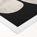 Framed Dining Room Prints - Modern Black, White & Beige Abstract