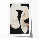 Framed Dining Room Prints - Modern Black, White & Beige Abstract