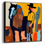 Framed abstract figurative wall art in black, showcasing unique shapes and textures, displayed in a side view to highlight its modern design and elegance.