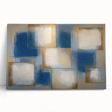 Abstract geometric canvas art piece showcasing vibrant colors and sharp angles, perfect for modern home decor. Ideal for enhancing any living space or office aesthetic.