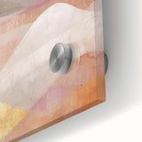 Close-up of vibrant abstract landscape wall art designed for acrylic glass display, showcasing rich colors and intricate textures, perfect for enhancing modern interiors.