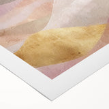 Abstract landscape wall art on rolled canvas showcasing vibrant hues of blue, orange, and green, perfect for modern home decor, packaged in a protective tube.