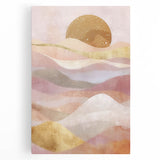 Abstract landscape wall art on stretched canvas, showcasing vibrant colors and intricate patterns, perfect for modern home decor. Ideal for enhancing living spaces.