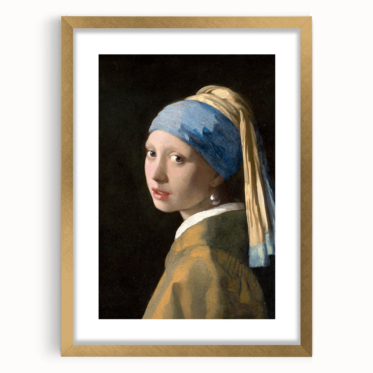 Girl with a Pearl Earring - Classic Baroque Portrait Wall Art Print