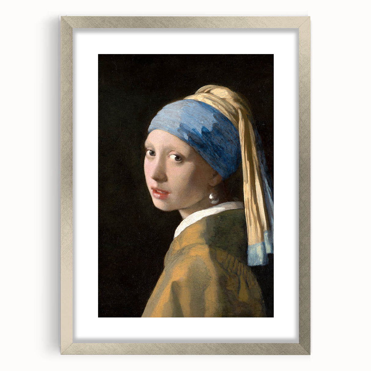 Girl with a Pearl Earring - Classic Baroque Portrait Wall Art Print