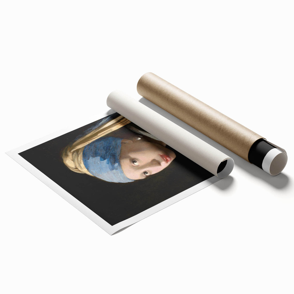 Girl with a Pearl Earring - Classic Baroque Portrait Wall Art Print