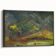 Expressionist Art: Evening Landscape by Weisz-Kubínčan Canvas Print