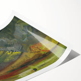 Expressionist Art: Evening Landscape by Weisz-Kubínčan Canvas Print