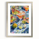 Textured abstract art print in muted earth tones on a framed canvas, ideal for bedroom wall decor.