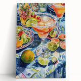 Large black and white stretched canvas featuring assorted kitchen utensils, ideal for kitchen wall art.