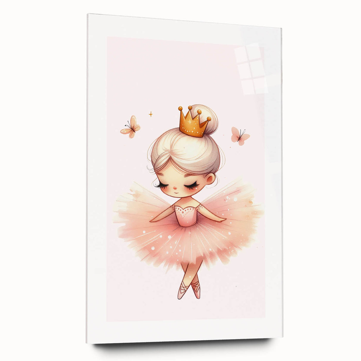 Personalized Kids Art - Ballerina Princess Girls Room Decor