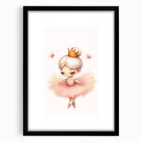Personalized Kids Art - Ballerina Princess Girls Room Decor