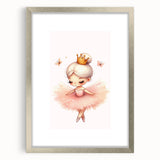 Personalized Kids Art - Ballerina Princess Girls Room Decor