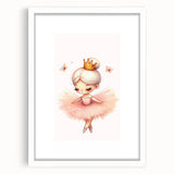 Personalized Kids Art - Ballerina Princess Girls Room Decor