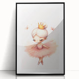 Personalized Kids Art - Ballerina Princess Girls Room Decor