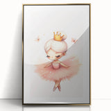 Personalized Kids Art - Ballerina Princess Girls Room Decor