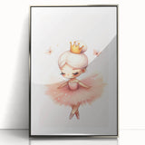 Personalized Kids Art - Ballerina Princess Girls Room Decor