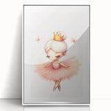 Personalized Kids Art - Ballerina Princess Girls Room Decor