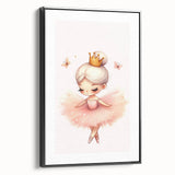 Personalized Kids Art - Ballerina Princess Girls Room Decor