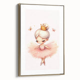 Personalized Kids Art - Ballerina Princess Girls Room Decor