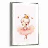 Personalized Kids Art - Ballerina Princess Girls Room Decor