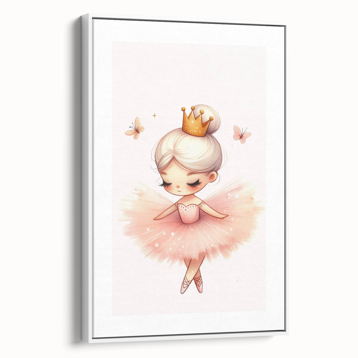 Personalized Kids Art - Ballerina Princess Girls Room Decor