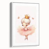 Personalized Kids Art - Ballerina Princess Girls Room Decor