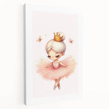 Personalized Kids Art - Ballerina Princess Girls Room Decor