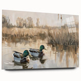 Stretched Canvas Art for Kids - Mallard Ducks on the Lake