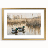 Stretched Canvas Art for Kids - Mallard Ducks on the Lake