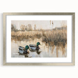 Stretched Canvas Art for Kids - Mallard Ducks on the Lake