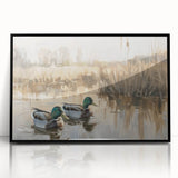 Stretched Canvas Art for Kids - Mallard Ducks on the Lake