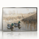 Stretched Canvas Art for Kids - Mallard Ducks on the Lake