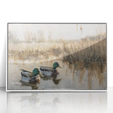 Stretched Canvas Art for Kids - Mallard Ducks on the Lake