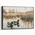Stretched Canvas Art for Kids - Mallard Ducks on the Lake