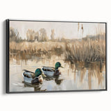 Stretched Canvas Art for Kids - Mallard Ducks on the Lake