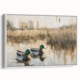 Stretched Canvas Art for Kids - Mallard Ducks on the Lake