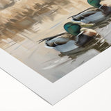 Stretched Canvas Art for Kids - Mallard Ducks on the Lake