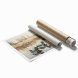 Stretched Canvas Art for Kids - Mallard Ducks on the Lake