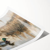 Stretched Canvas Art for Kids - Mallard Ducks on the Lake