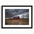 Barn frame artwork in matte black finish, showcasing a sleek front view ideal for modern decor, enhancing any interior with its minimalist design.