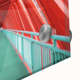 Close-up of a beautifully designed acrylic glass landscape bridge, showcasing intricate details and vibrant colors that highlight the art piece's elegance and modern aesthetic. Perfect for contemporary home decor.