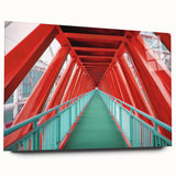 Acrylic landscape bridge sculpture in elegant side view, showcasing intricate details and a polished finish, perfect for modern home decor or office display.