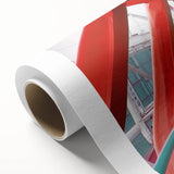 Textured rolled canvas showcasing a vibrant landscape bridge design, perfect for home decor. Packaged securely in a cardboard tube for safe delivery.