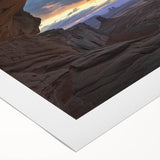 Stunning rolled canvas print depicting a vibrant landscape of canyons, showcasing rich earth tones and intricate textures, ideal for home decor and nature enthusiasts.