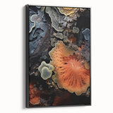 Black and white framed canvas featuring a close-up landscape, ideal for bedroom wall decor.