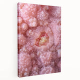 Close-up of nature elements in muted greens and browns on a large stretched canvas, suitable for kitchen wall art.