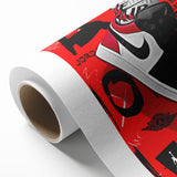 Bold Pop Art Wall Art - Red and Black Canvas with Sneaker Design